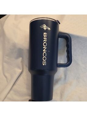 Broncos Navy Travel Mug